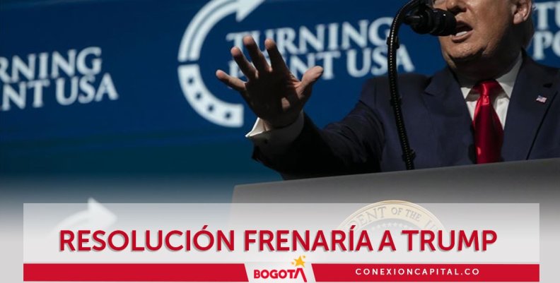 Resolución limitaría poderes militares de Trump Resolución limitaría poderes militares de Trump