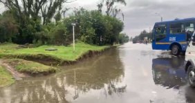 Inundaciones en la Autopista Norte de Bogotá / Tomada de X