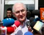 Antonio Ledezma, Venezuelan opposition leader, gives statements to the press during his arrival in Bogota