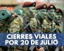 OJO a los cierres viales por ensayos del día de la independencia