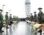 Formación de la Policía Canina del Aeropuerto El Dorado. 