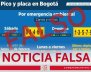 Noticia falsa: pico y placa para particulares por alerta amarilla