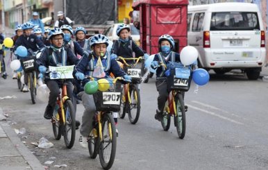 Al colegio en bici