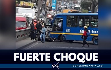 Accidente de bus SITP deja seis personas heridas