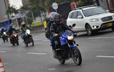 Motociclistas en Bogotá