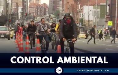 Controles ambientales durante el día sin carro en Bogotá