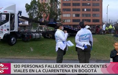 120 personas fallecieron en accidentes viales durante la cuarentena en Bogotá.