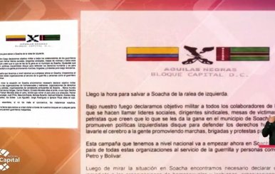 Autodenominadas “Águilas Negras” amenazan a líderes sociales en Soacha