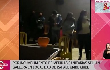 Cierran una gallera en Bogotá por incumplimiento de medidas sanitarias