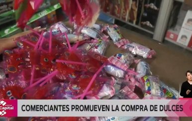 Comerciantes promueven la compra de dulces