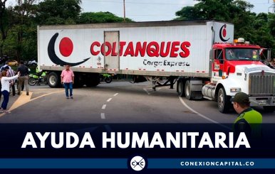 Camiones con ayuda humanitaria para Venezuela llegan a la frontera con Colombia