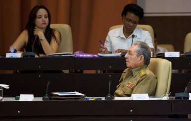 Raul Castro is seen during the National Assembly in Havana