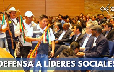 Defensa a lideres sociales