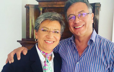 Claudia López y Gustavo Petro