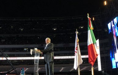 El candidato presidencial mexicano Andrés Manuel López Obrador