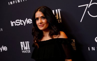 FILE PHOTO: Actor Hayek attends the Hollywood Foreign Press Association (HFPA) and InStyle celebration of the 75th Annual Golden Globe Awards season at Catch LA in West Hollywood