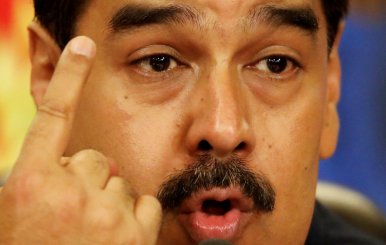 FILE PHOTO: Venezuela's President Maduro talks to the media during a news conference in Caracas