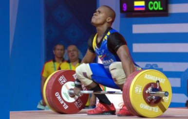 Santiago Rodallegas, en el mundial de pesas.