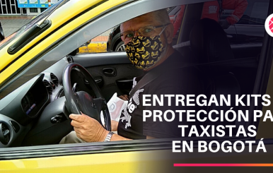 Entregan kits de seguridad a taxistas