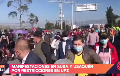 Manifestaciones de comerciantes en Cedritos