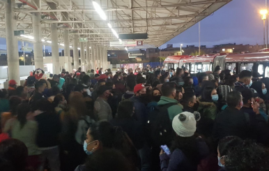 Aglomeraciones en TransMilenio, Portal Américas.