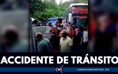 EN VIDEO: bus que transportaba hinchas de Junior se accidentó en carretera