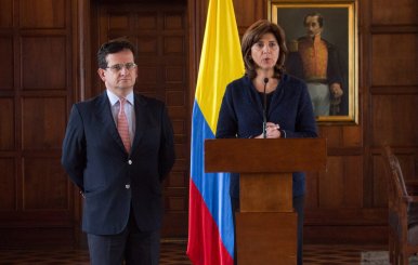 La ministra de Relaciones Exteriores de Colombia, María Ángela Holguín