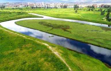 Panoramica de parte del río Bogotá 