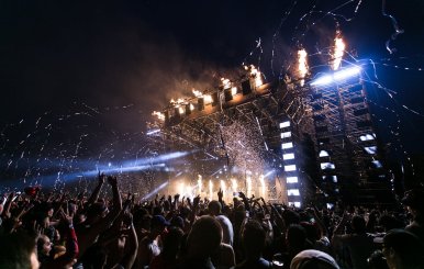 Show de luces en un concierto 