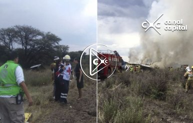 Video del momento en que se desploma el avión en Durango, México