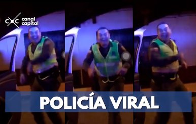 Policía hace el reto del 'kiki challenge'