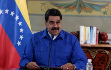 Venezuela's President Nicolas Maduro speaks during a meeting with ministers in Caracas