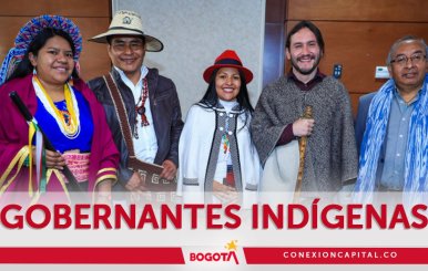 Gobernantes indígenas en Bogotá