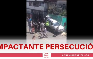 Persecusión y balacera en Bogotá