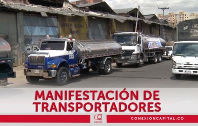 Manifestación de transportadores de agua