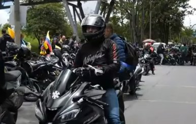 Motociclistas en Bogotá