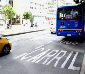 Carril preferencial en la Séptima 
